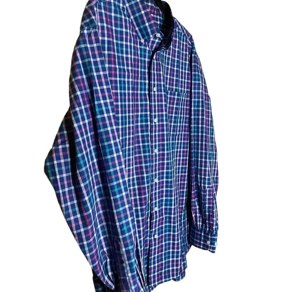 Jos. A. Bank Men's Tailored Fit Button-Down Collar Check Shirt Size XL - Picture 2 of 7